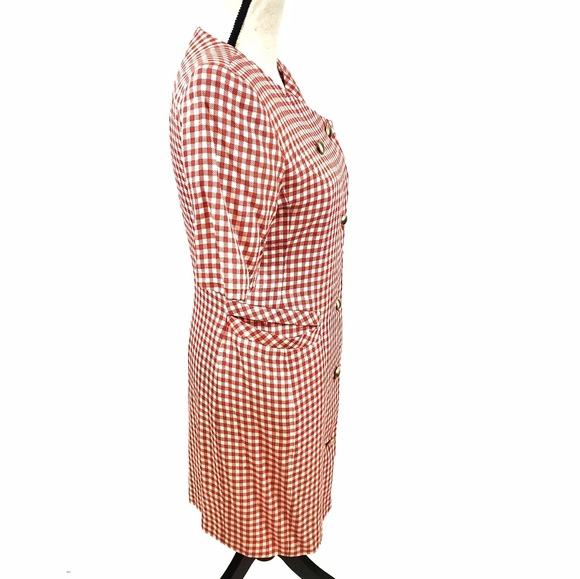 Vintage Barami Dress Checkered - Picture 3 of 4